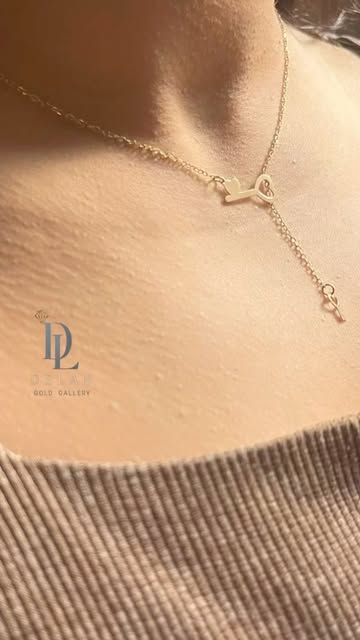 گردنبندطلاطرح قلب وکلید